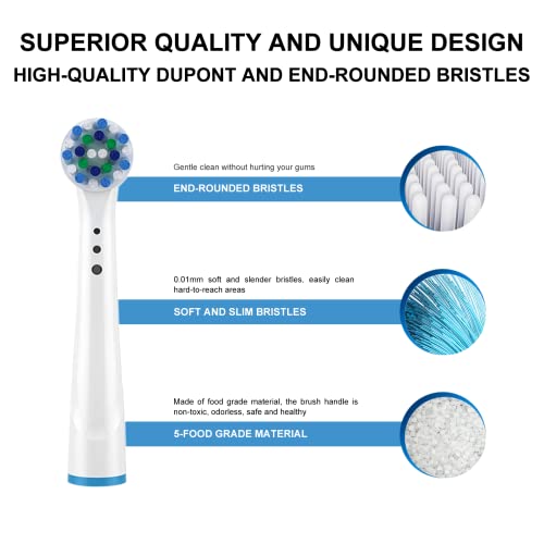 SetSail Toothbrush Heads 10 Pack Electric Toothbrush Replacement Heads for Or...