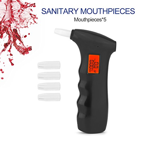 Portable Breathalyzer, Professional Digital Alcohol Testing with LCD Display ...