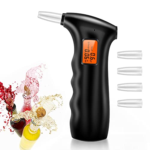 Portable Breathalyzer, Professional Digital Alcohol Testing with LCD Display ...