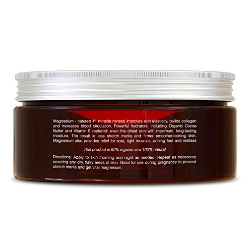 Natural Magnesium Cream for Pain Calm, Leg Cramps, Sleep & Muscle Soreness. W...