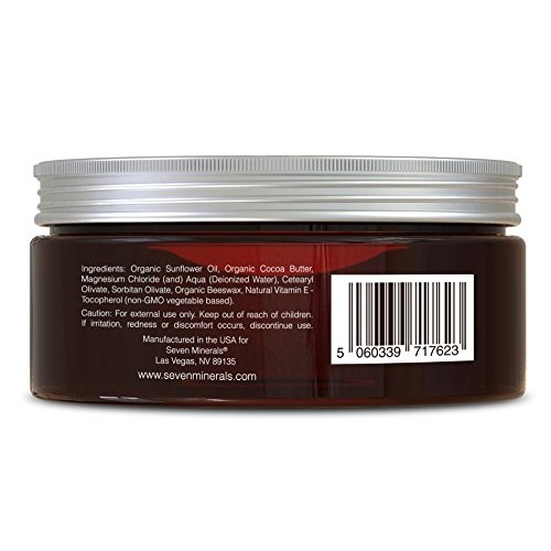 Natural Magnesium Cream for Pain Calm, Leg Cramps, Sleep & Muscle Soreness. W...