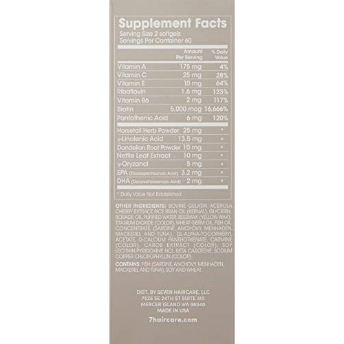 SEVEN Satara Opti Biotin Supplement, 120 ct.