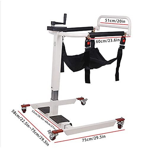 Lift Wheelchair for Home, Steel Transport Wheelchair, Bedside Commode Transpo...