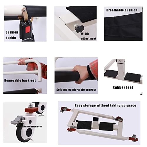 Steel Transport Wheelchair, Portable Patient Lift, Multifunctional Elderly Di...