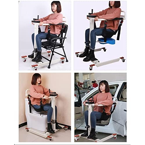 Steel Transport Wheelchair, Portable Patient Lift, Multifunctional Elderly Di...