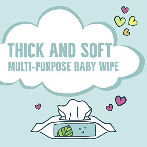 Seventh Generation Baby Wipes, Free & Clear with Flip Top Dispenser, White, u...