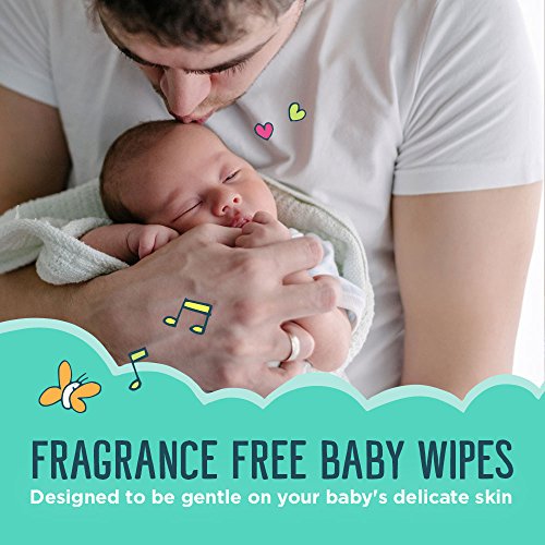 Seventh Generation Baby Wipes, Free & Clear with Flip Top Dispenser, White, u...