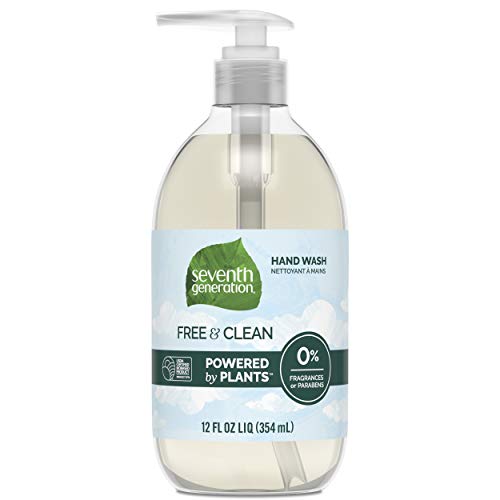 Seventh Generation Hand Soap, Free & Clean Unscented, 12 oz, 8 Pack (Packagin...