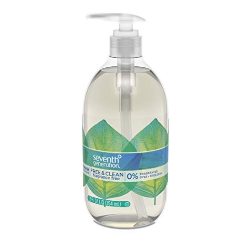 Seventh Generation Hand Soap, Free & Clean Unscented, 12 oz, 8 Pack (Packagin...