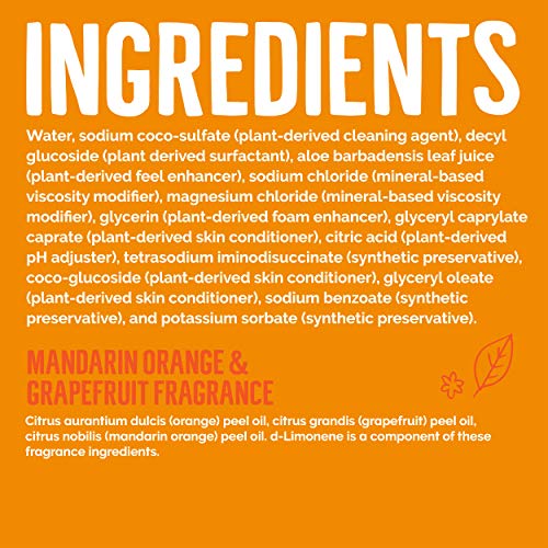 Seventh Generation Hand Wash, Mandarin Orange & Grapefruit Scent, 12oz