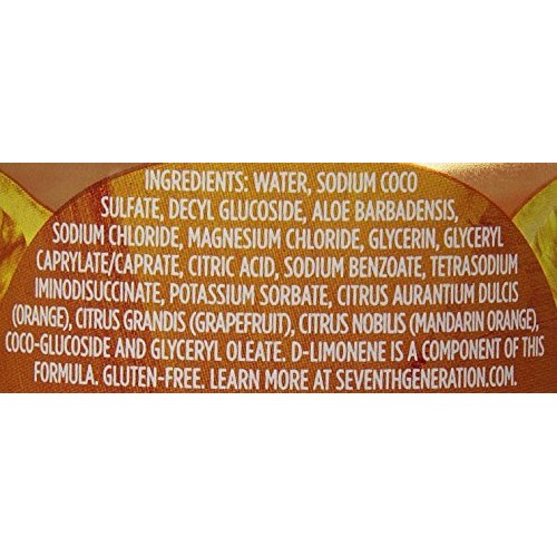 Seventh Generation Hand Wash, Mandarin Orange & Grapefruit Scent, 12oz