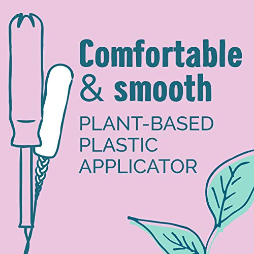 Seventh Generation Organic Cotton Tampons with Comfort Applicator Super Absor...