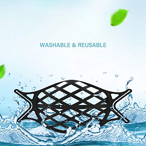 4 Pack Face Mask Bracket Large 3D Silicone Mask Bracket with Ear Loops Intern...