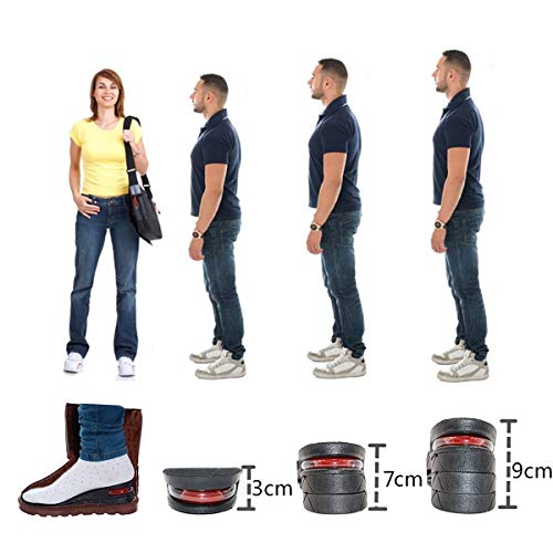 Height Increase Insoles Air Taller Cushion Shoes Insoles 4-Layer Heel Insert ...