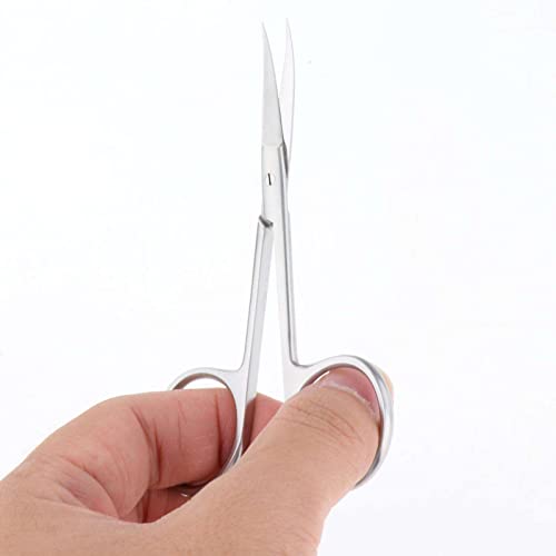 shamjina Cuticle Scissors Stainless Steel Curved Portable Safety Use Multi-Pu...