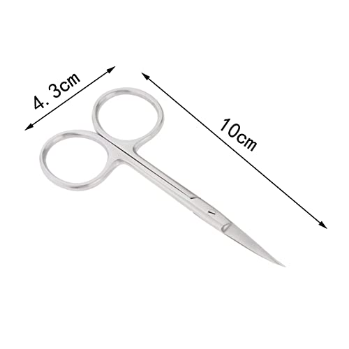 shamjina Cuticle Scissors Stainless Steel Curved Portable Safety Use Multi-Pu...