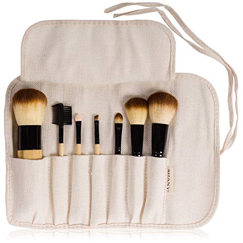 SHANY Bamboo Makeup Brush Set - Vegan Brushes With Premium Synthetic Hair & C...