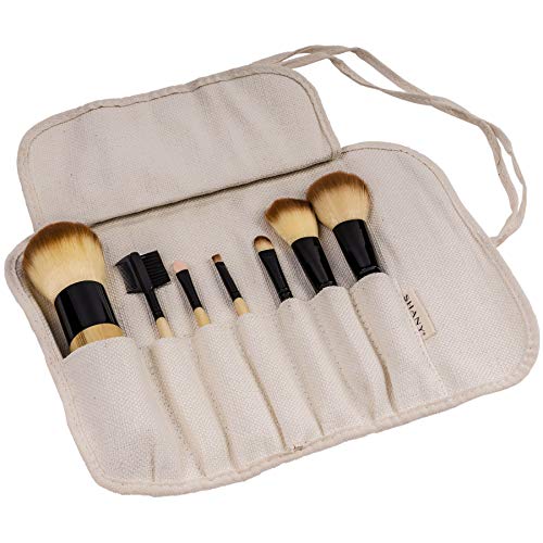SHANY Bamboo Makeup Brush Set - Vegan Brushes With Premium Synthetic Hair & C...