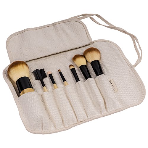 SHANY Bamboo Makeup Brush Set - Vegan Brushes With Premium Synthetic Hair & C...