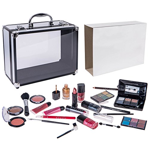 SHANY Carry All Trunk Makeup Set (Eye shadow palette/Blushes/Powder/Nail Poli...