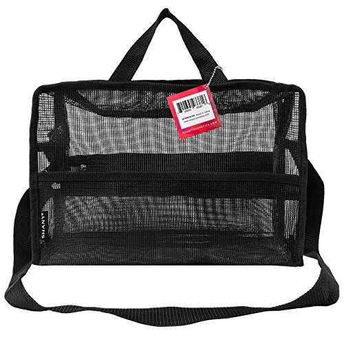 SHANY Collapsible Mesh Bag – Large See-Thru Travel Tote with Shoulder Straps ...