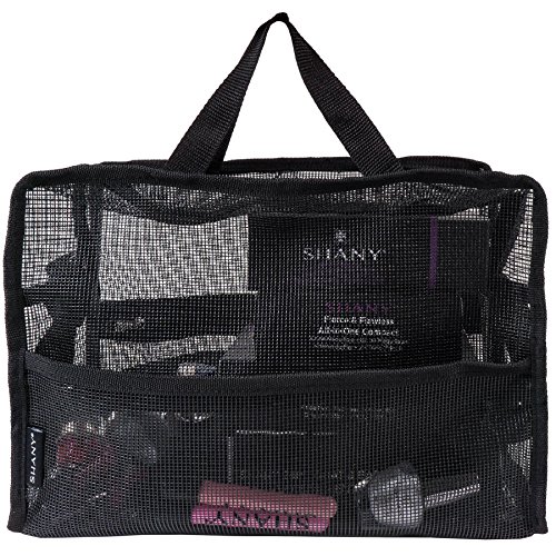 SHANY Collapsible Mesh Bag – Large See-Thru Travel Tote with Shoulder Straps ...