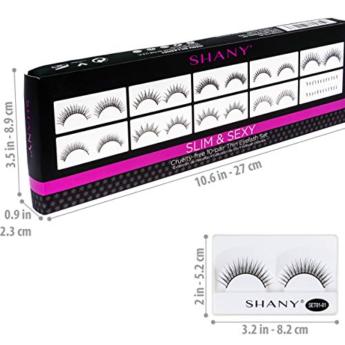 SHANY Eyelash extend - set of 10 assorted reusable eyelashes - Thin Collection