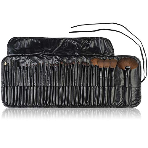 SHANY Professional Brush Set with Faux Leather Pouch, 32 Count, Synthetic Bri...