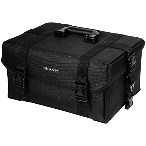SHANY Soft Makeup Artist Rolling Trolley Cosmetic Case with Free Set of Mesh ...