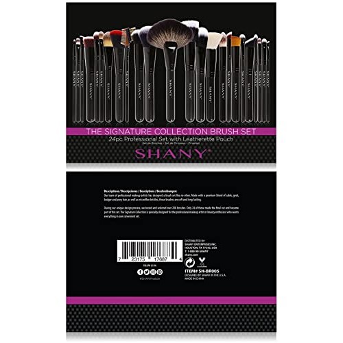 SHANY The Masterpiece Pro Signature Brush Set - 24pcs Handmade Natural/Synthe...