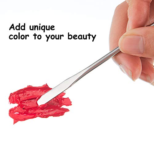 10 Pieces Makeup Spatula Scoop Stainless Steel Depotting Spatula Double-Heade...