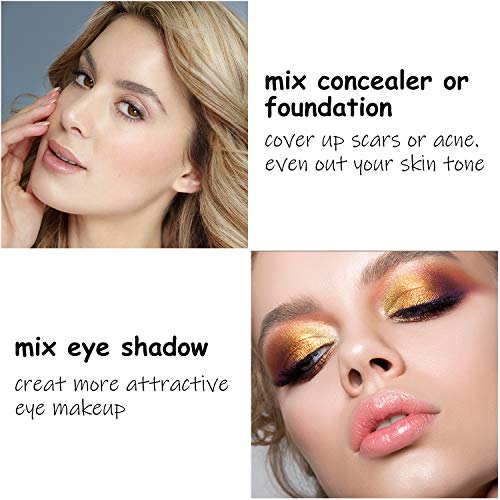 10 Pieces Makeup Spatula Scoop Stainless Steel Depotting Spatula Double-Heade...