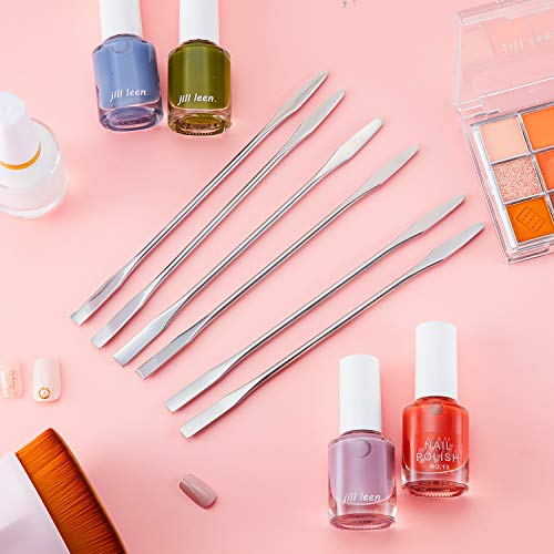 10 Pieces Makeup Spatula Scoop Stainless Steel Depotting Spatula Double-Heade...