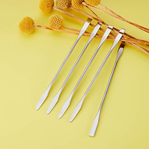 10 Pieces Makeup Spatula Scoop Stainless Steel Depotting Spatula Double-Heade...