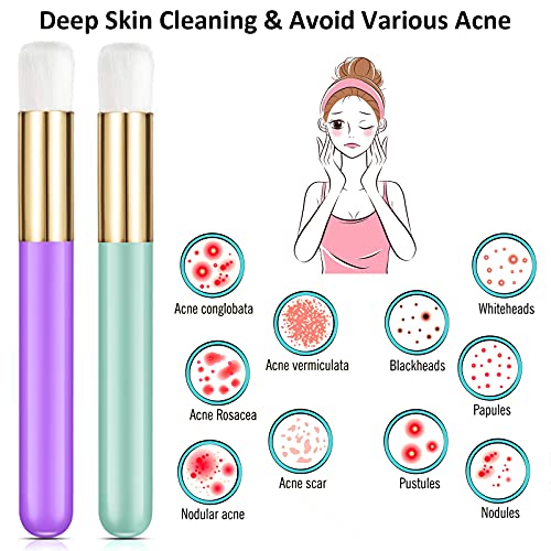 30 Pieces Lash Shampoo Brushes, Eyelash Extension Cleansing Brush Peel Off Bl...