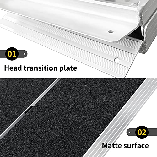 4FT Non-Skid Traction Folding Aluminum Wheelchair Ramp Scooter Mobility Handi...