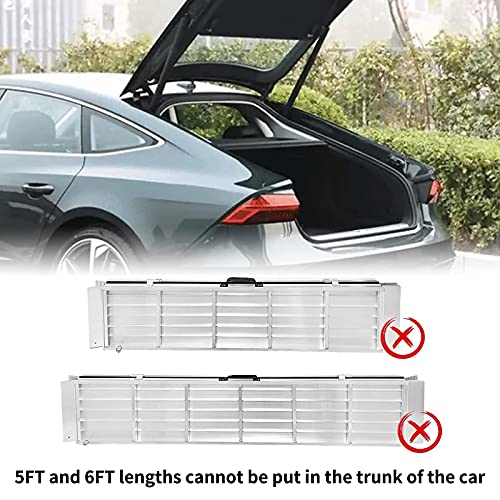 4FT Non-Skid Traction Folding Aluminum Wheelchair Ramp Scooter Mobility Handi...