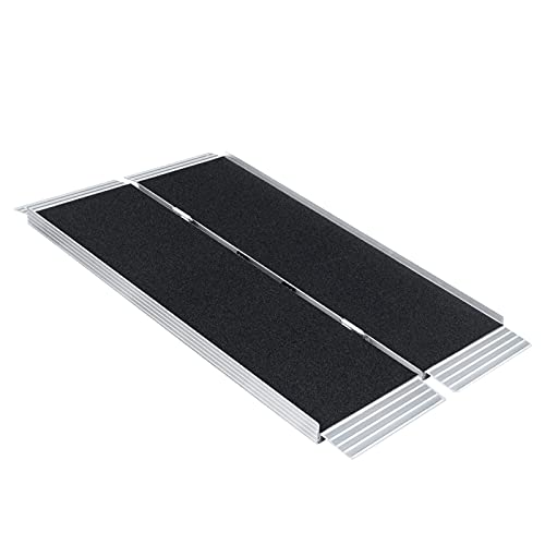 4FT Non-Skid Traction Folding Aluminum Wheelchair Ramp Scooter Mobility Handi...