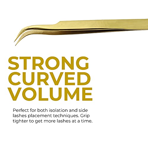 Sharp Skill Eyelash Extension Tweezers - 5 Piece Eyelash Extension Tweezer Se...