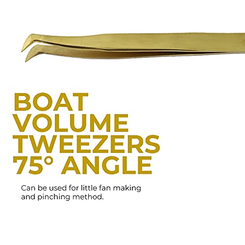 Sharp Skill Eyelash Extension Tweezers - 5 Piece Eyelash Extension Tweezer Se...