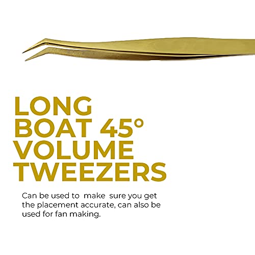 Sharp Skill Eyelash Extension Tweezers - 5 Piece Eyelash Extension Tweezer Se...