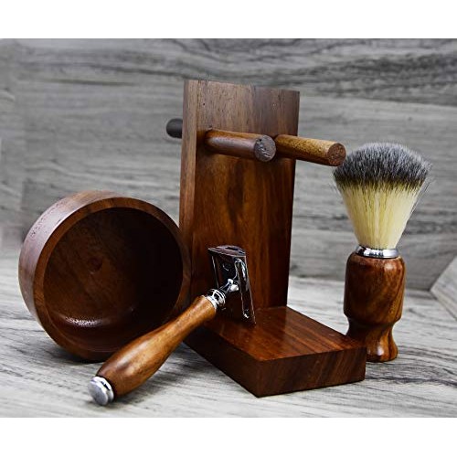 Grooming Shaving Set For Men, Double-sided Safety Razor, Pure synthetic Hair ...