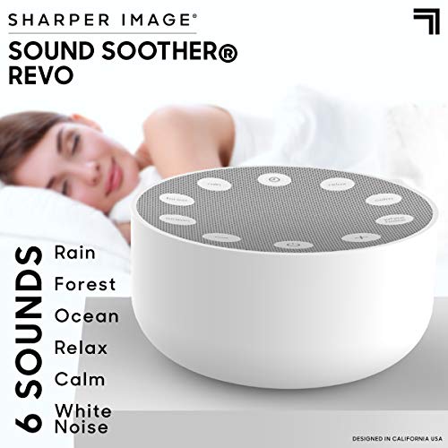 SHARPER IMAGE Sleep Therapy White Noise Machine, Soothing Nature Sounds for B...