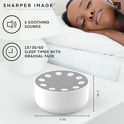 SHARPER IMAGE Sleep Therapy White Noise Machine, Soothing Nature Sounds for B...