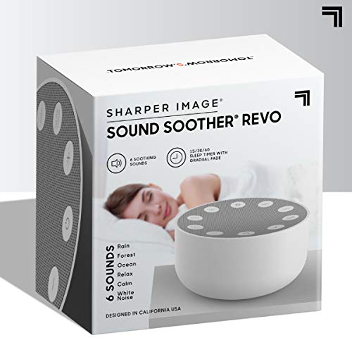 SHARPER IMAGE Sleep Therapy White Noise Machine, Soothing Nature Sounds for B...