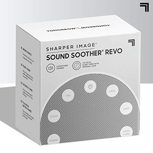 SHARPER IMAGE Sleep Therapy White Noise Machine, Soothing Nature Sounds for B...