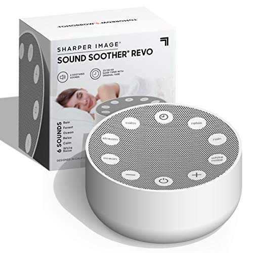 SHARPER IMAGE Sleep Therapy White Noise Machine, Soothing Nature Sounds for B...