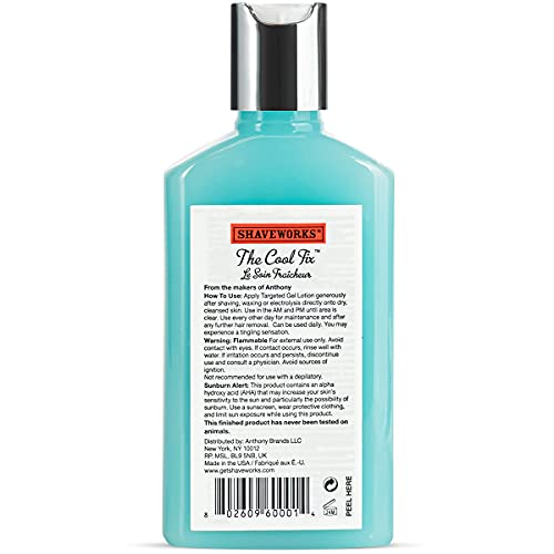 Shaveworks The Cool Fix Aftershave for Women: Pubic Hair Removal, Razor Bumps...