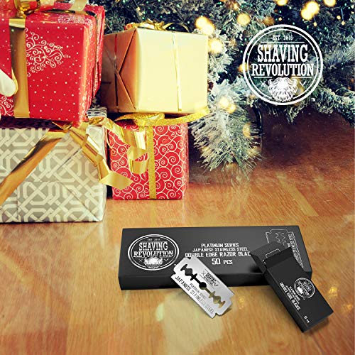 50 Count Double Edge Razor Blades - Men's Safety Razor Blades for Shaving - P...