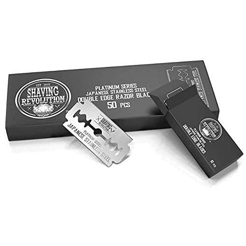 50 Count Double Edge Razor Blades - Men's Safety Razor Blades for Shaving - P...